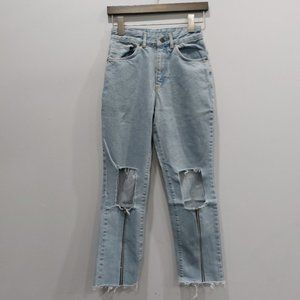 The Ragged Priest Distressed Ripped Straight Leg Jeans Size 26